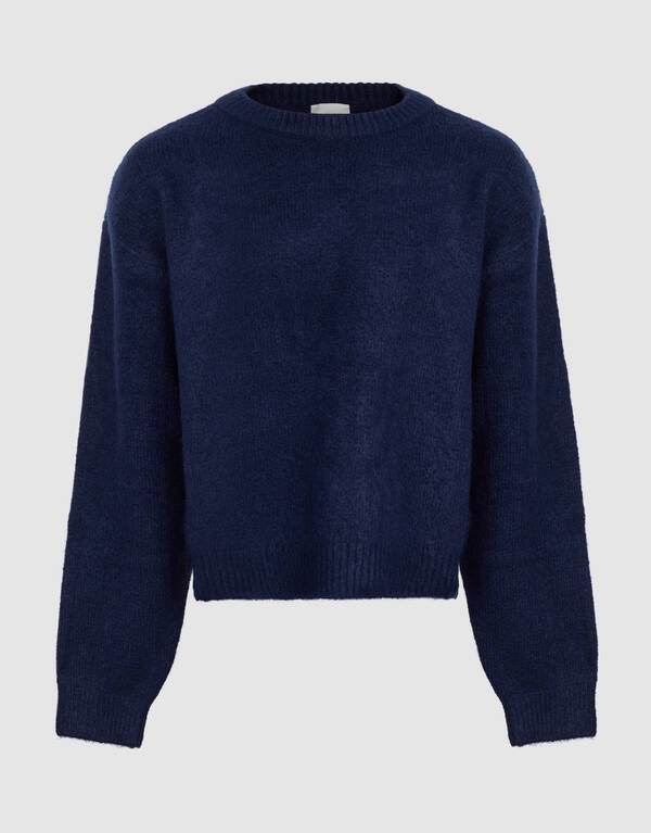 Strickpullover mit gro&szlig;er Schleife dunkelblau SHOEBY GIRLS