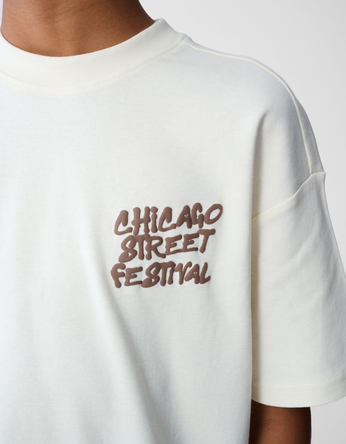 Festival-Kunstwerk-T-Shirt, cremefarben SHOEBY BOYS