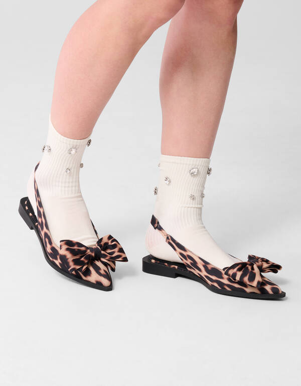Strass-Socken Off White SHOEBY ACCESSOIRES