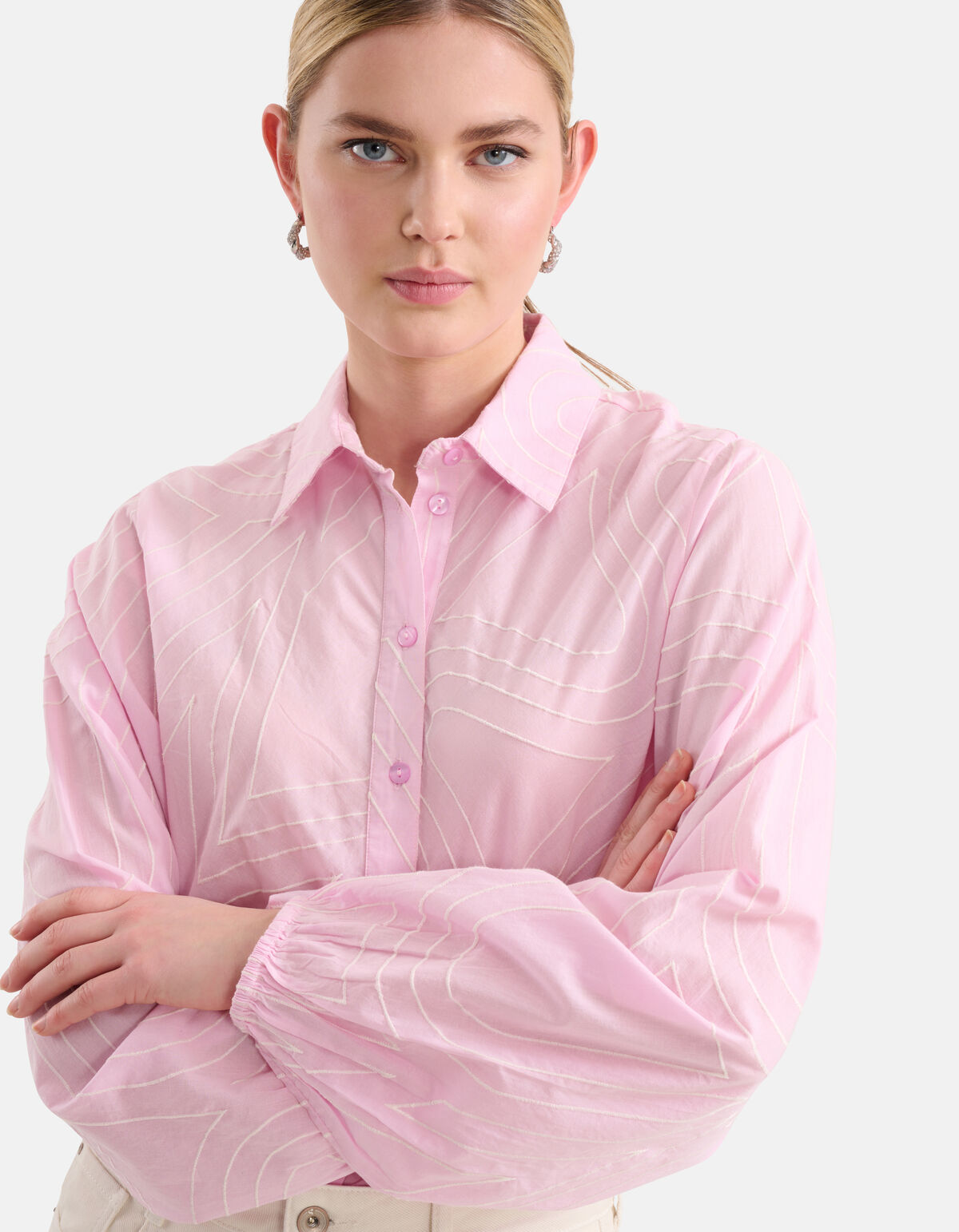 Embroidery Blouse Lichtroze SHOEBY WOMEN