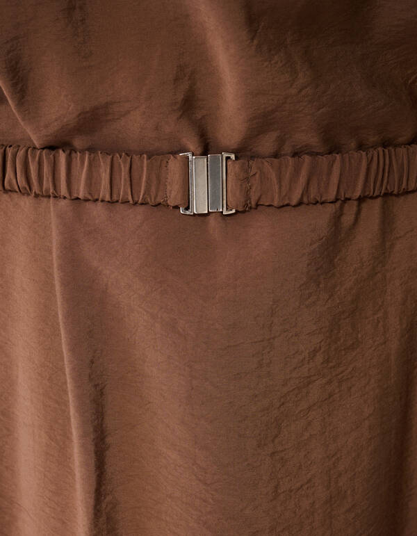 Sportlicher Trainingsanzug Maxi Kleid Braun SHOEBY WOMEN