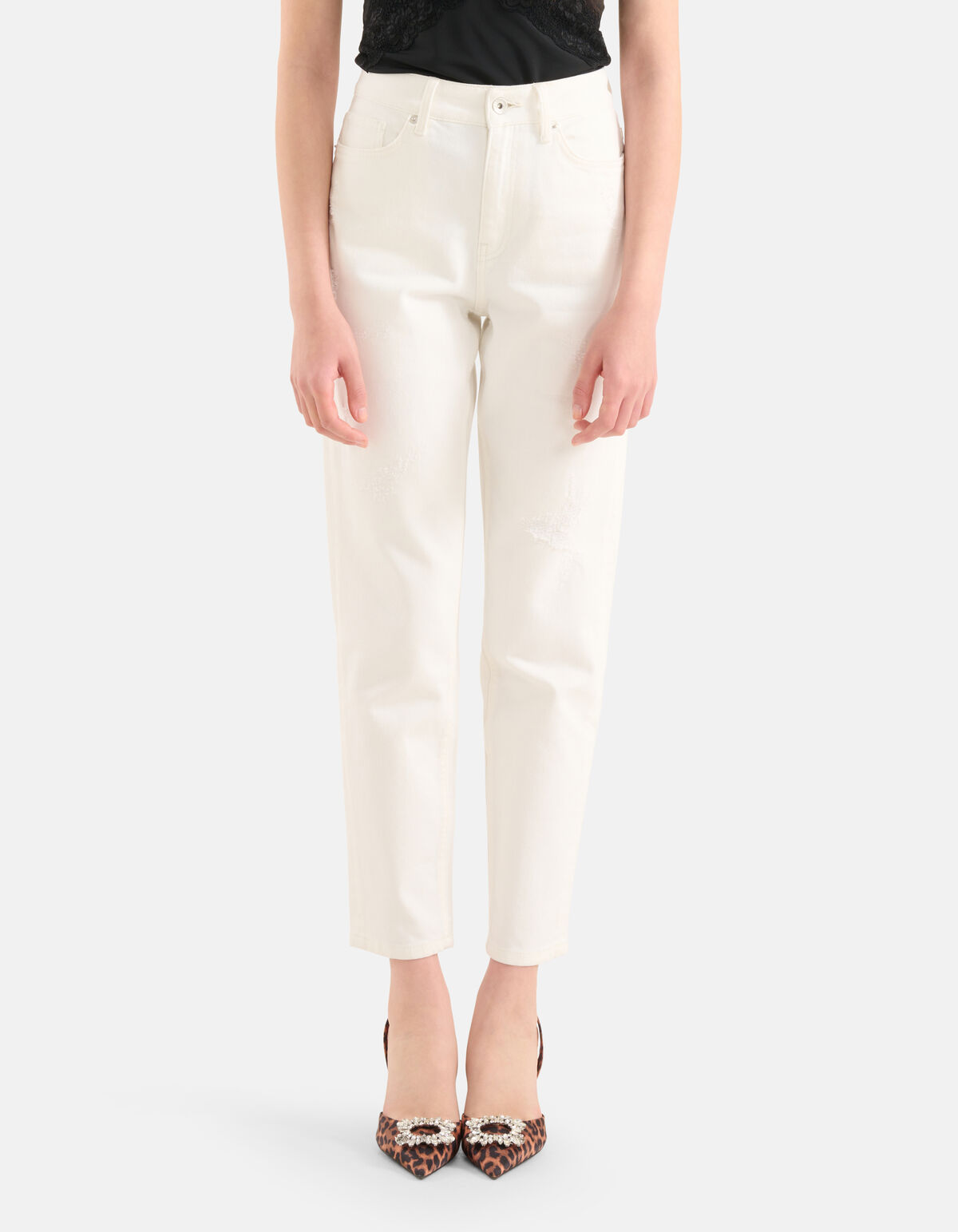 Tapered Fit Jeans Wei&szlig; L29 SHOEBY WOMEN