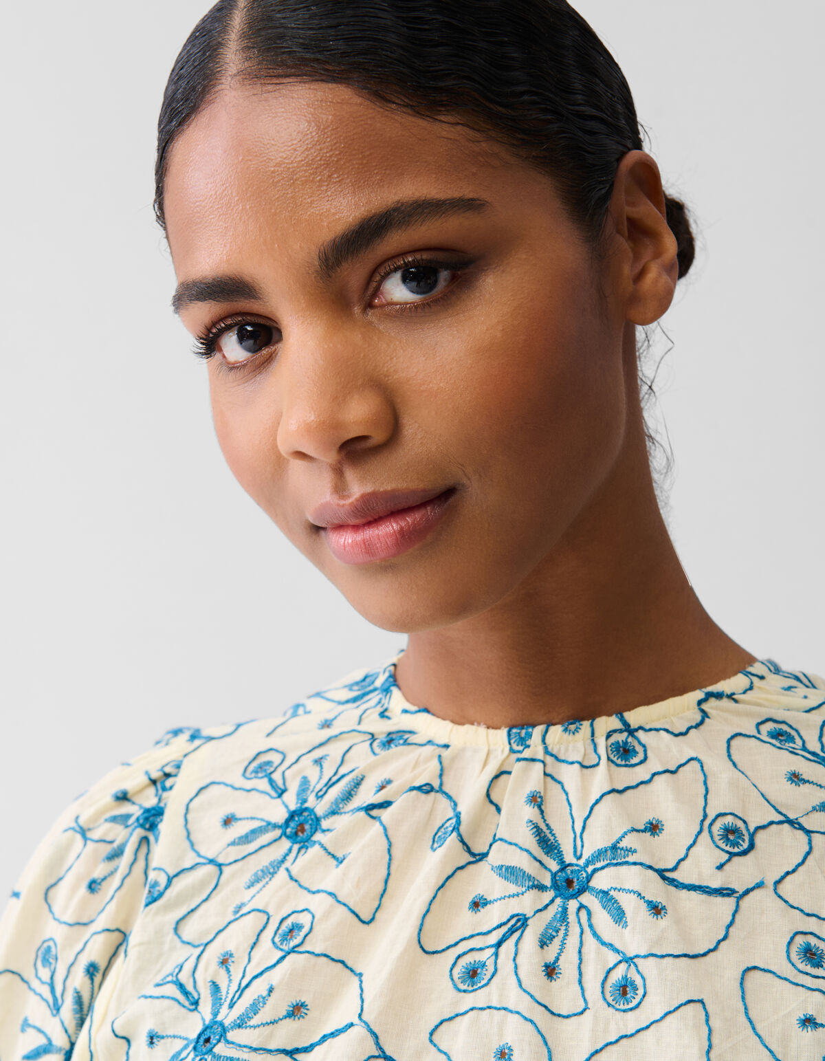 Broderie-Bluse Gelb SHOEBY WOMEN