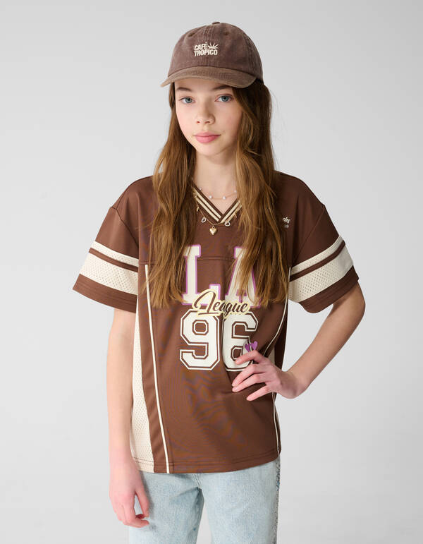 Baseball T-Shirt Braun SHOEBY GIRLS