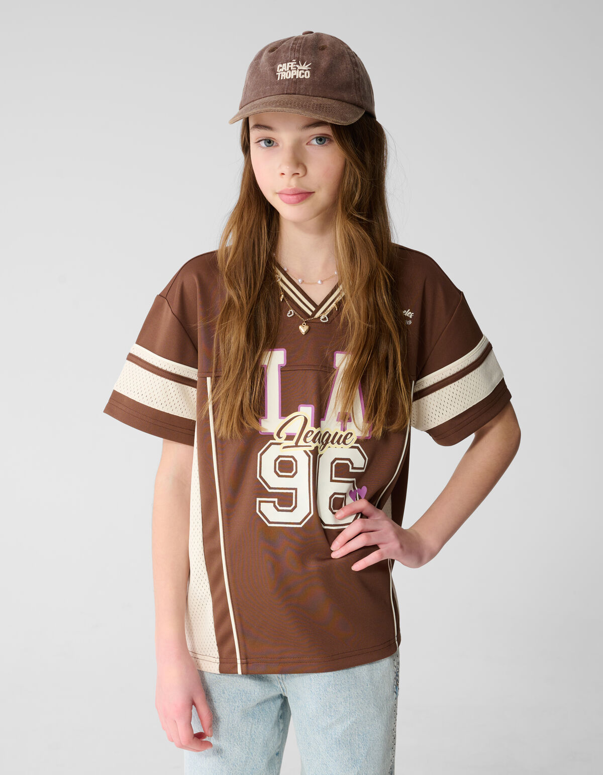 Baseball Artwork T-Shirt Braun SHOEBY GIRLS