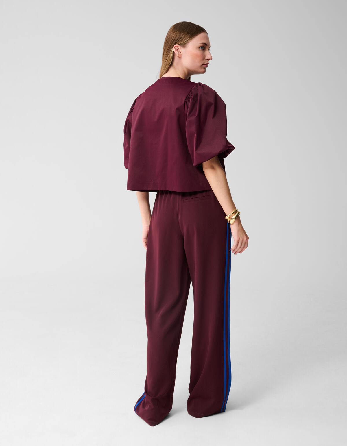 Puffbluse Dunkelrot SHOEBY WOMEN