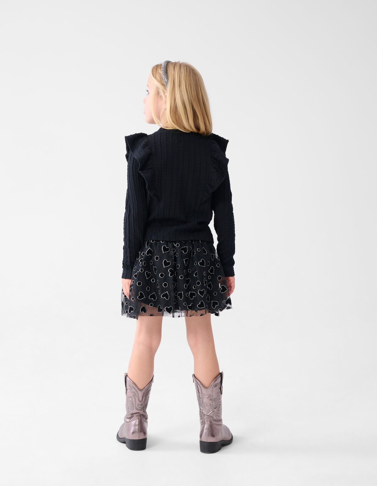 Glitter Mesh Rock Schwarz SHOEBY GIRLS