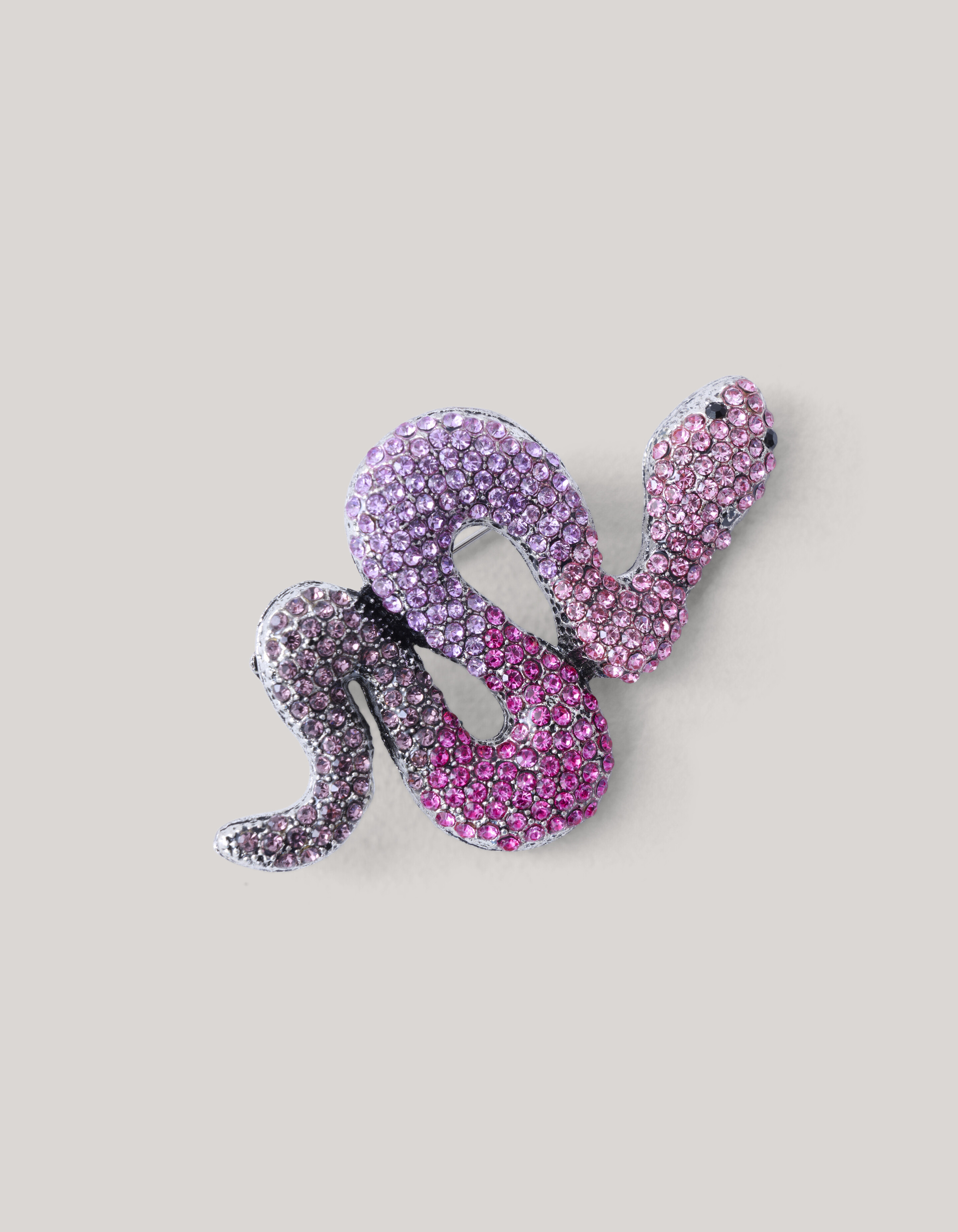 Strass Schlangenbrosche Silber SHOEBY ACCESSOIRES