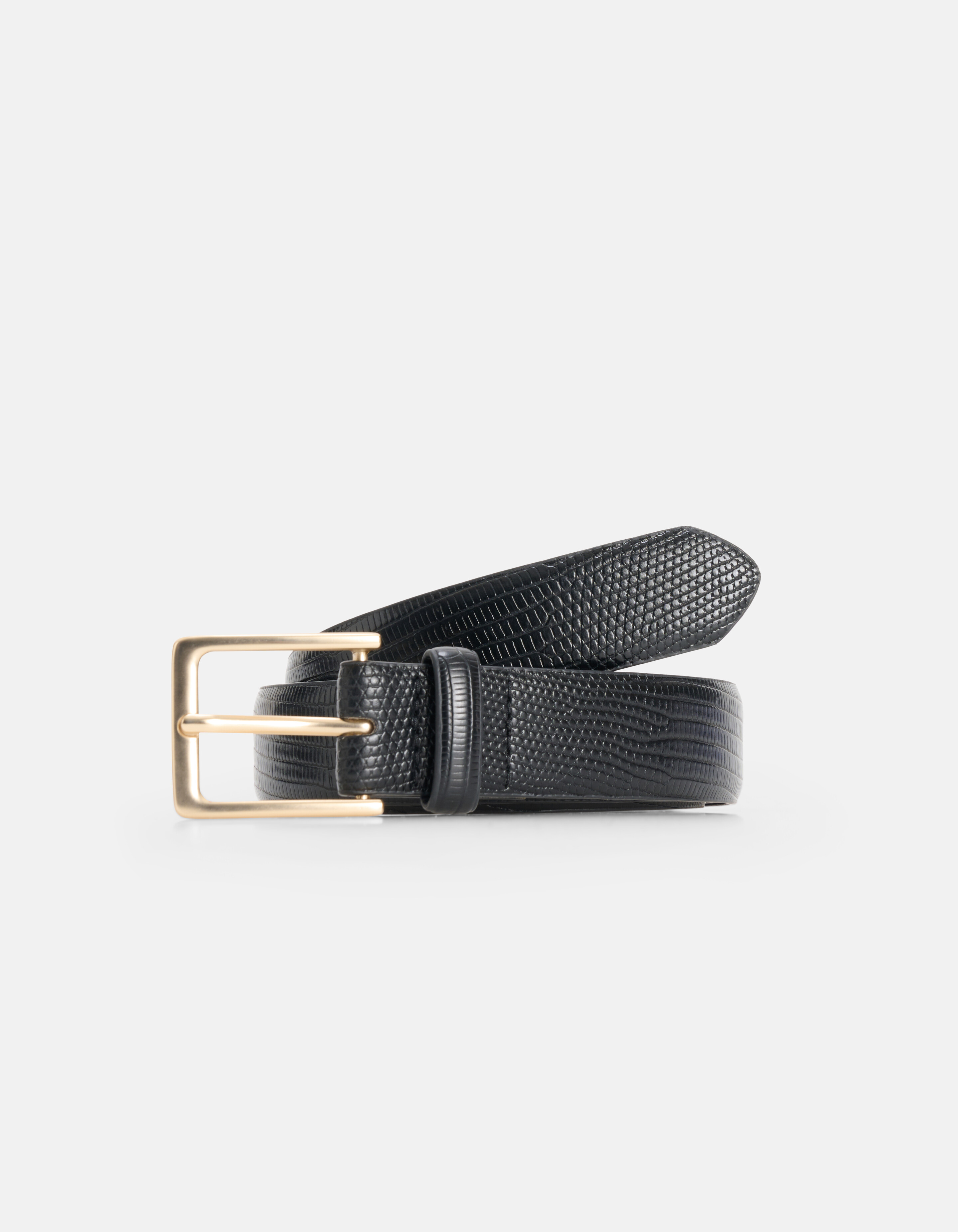 Klassischer Gürtel mit Schlangendruck Schwarz SHOEBY ACCESSOIRES