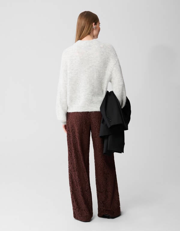 Braune Spitzenhose mit weitem Bein SHOEBY WOMEN