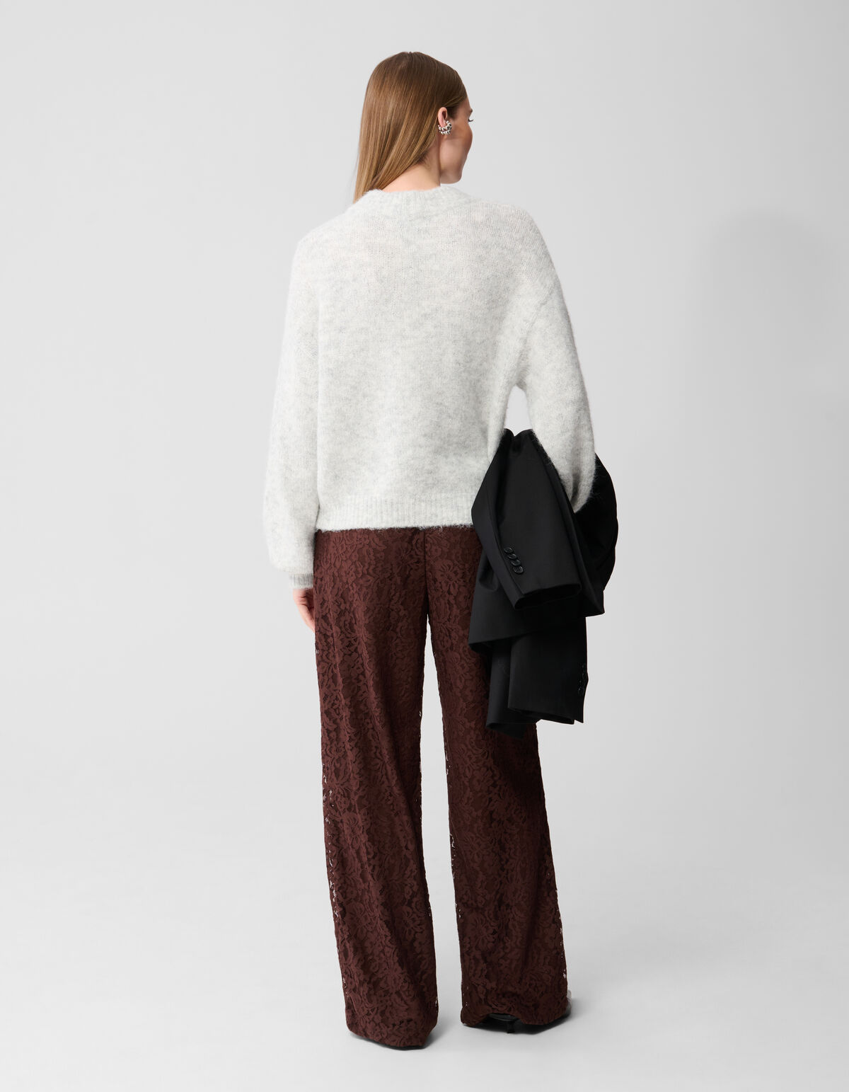 Braune Spitzenhose mit weitem Bein SHOEBY WOMEN