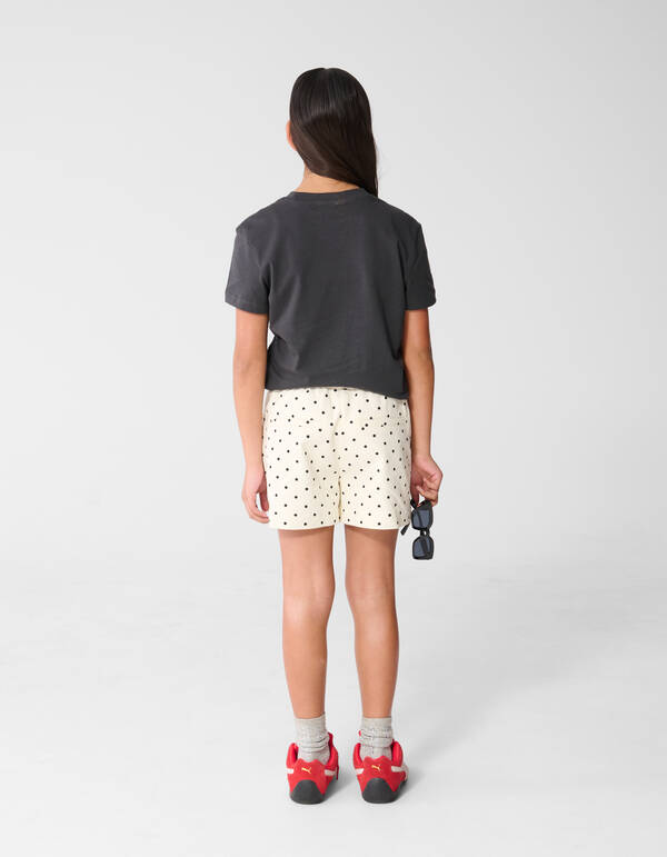 Bisous Glitter Artwork T-Shirt Dunkelgrau SHOEBY GIRLS