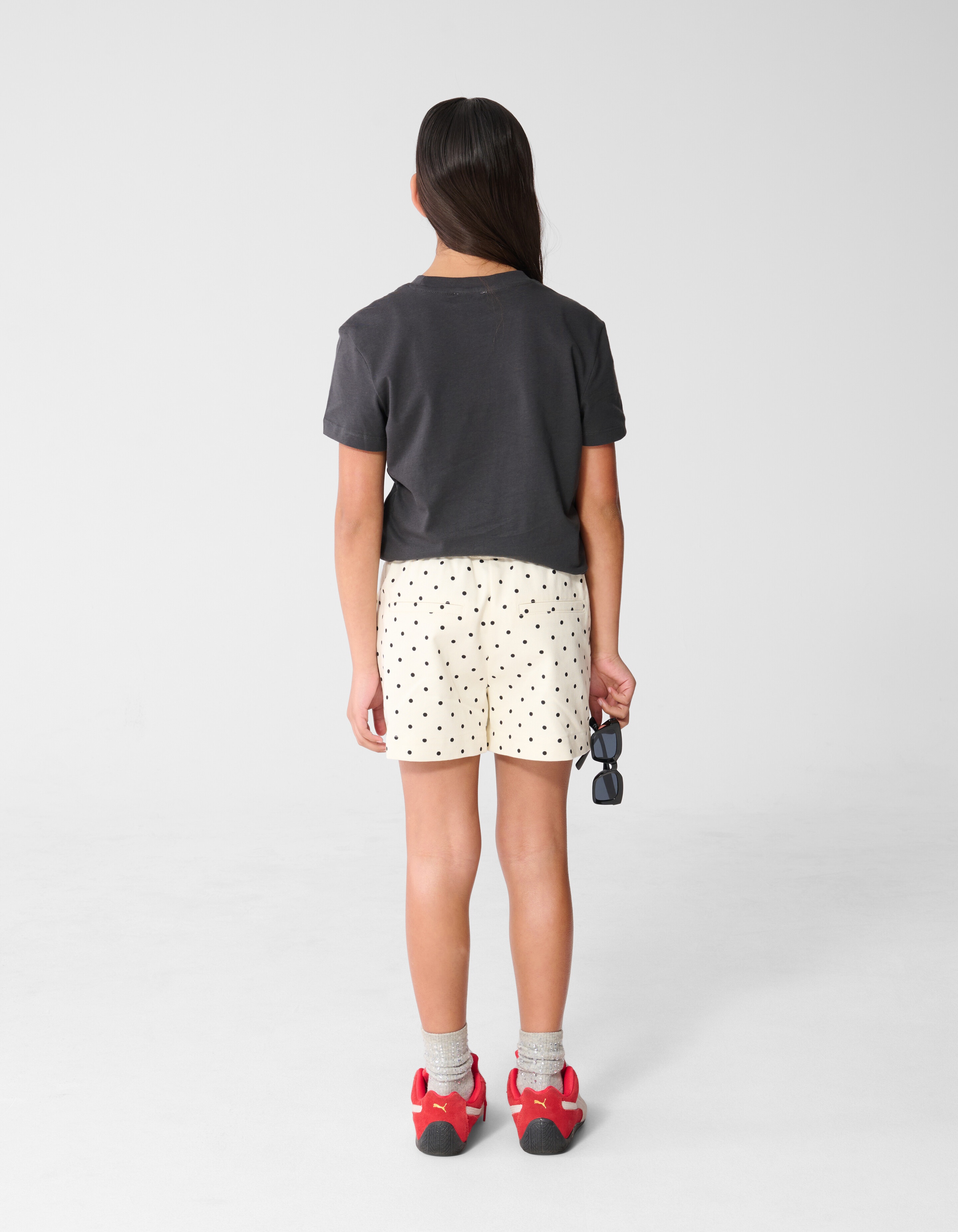 Bisous Glitter Artwork T-Shirt Dunkelgrau SHOEBY GIRLS