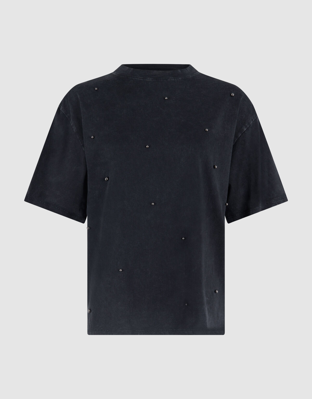 Perlengewaschenes T-shirt Dunkelgrau SHOEBY WOMEN