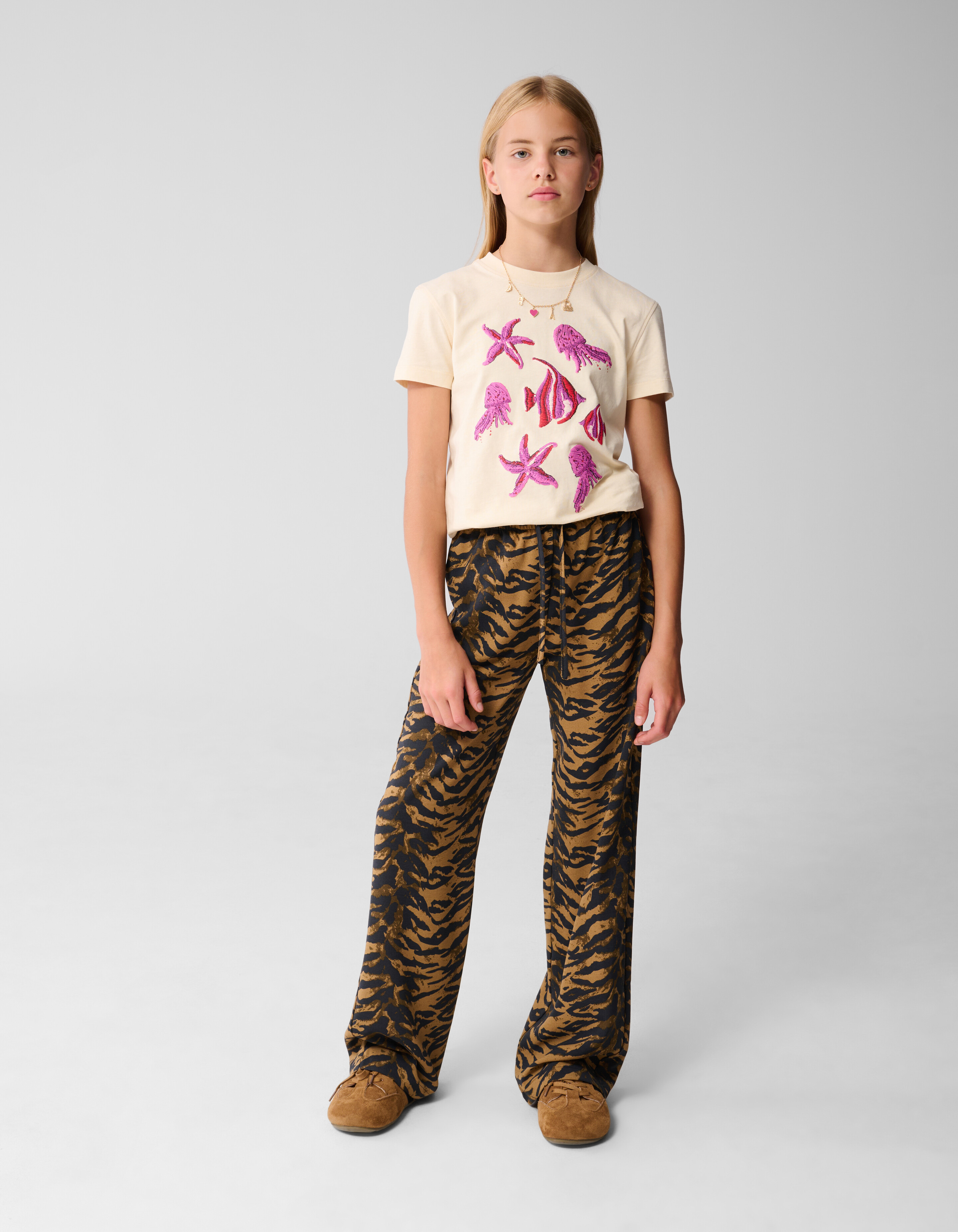 Twist Tiger Hose mit weitem Bein Braun SHOEBY GIRLS
