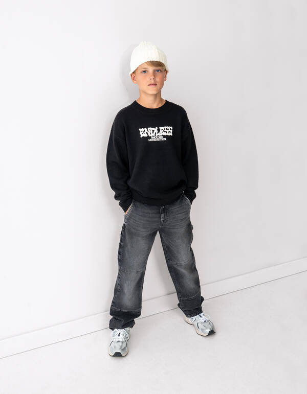 Carpenter Straight Fit Jeans Dunkelgrau SHOEBY BOYS