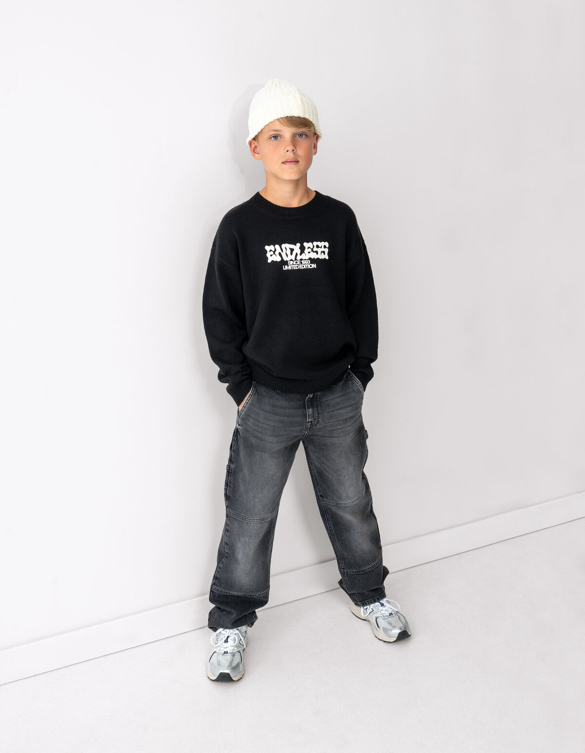 Carpenter Baggy Fit Jeans Dunkelgrau SHOEBY BOYS