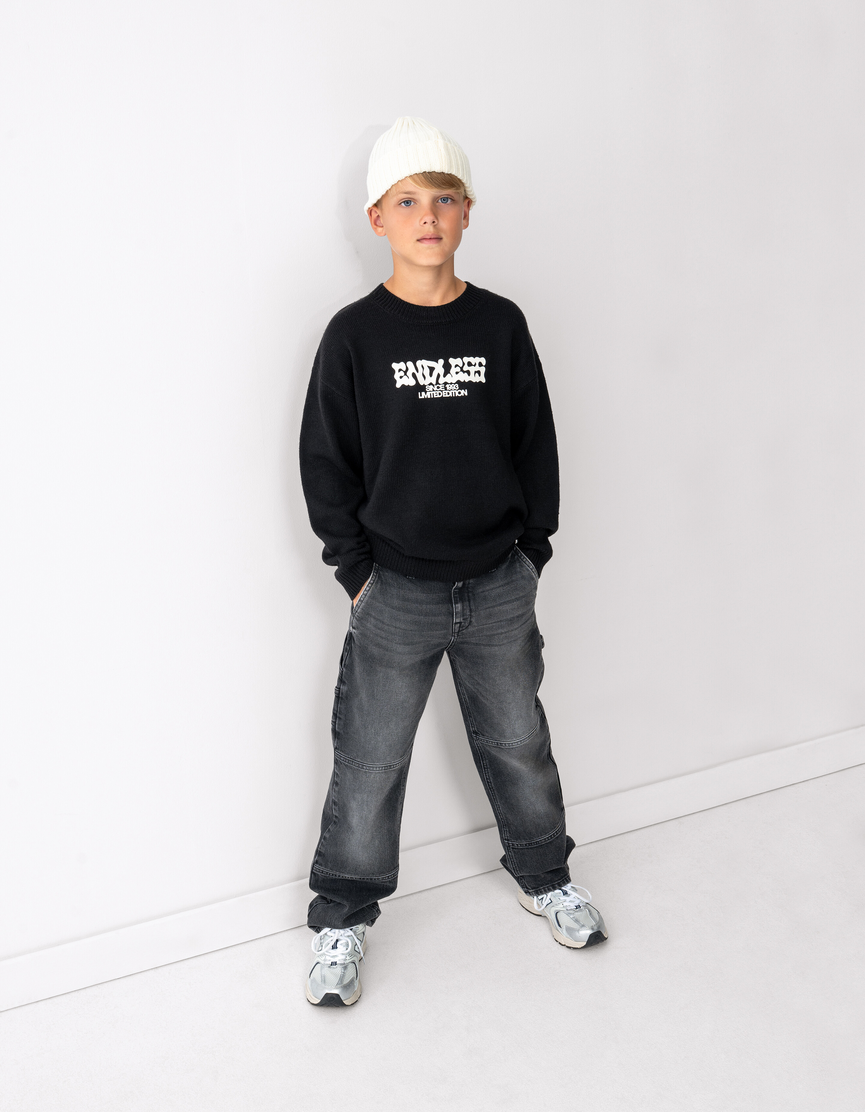 Carpenter Baggy Fit Jeans Dunkelgrau SHOEBY BOYS