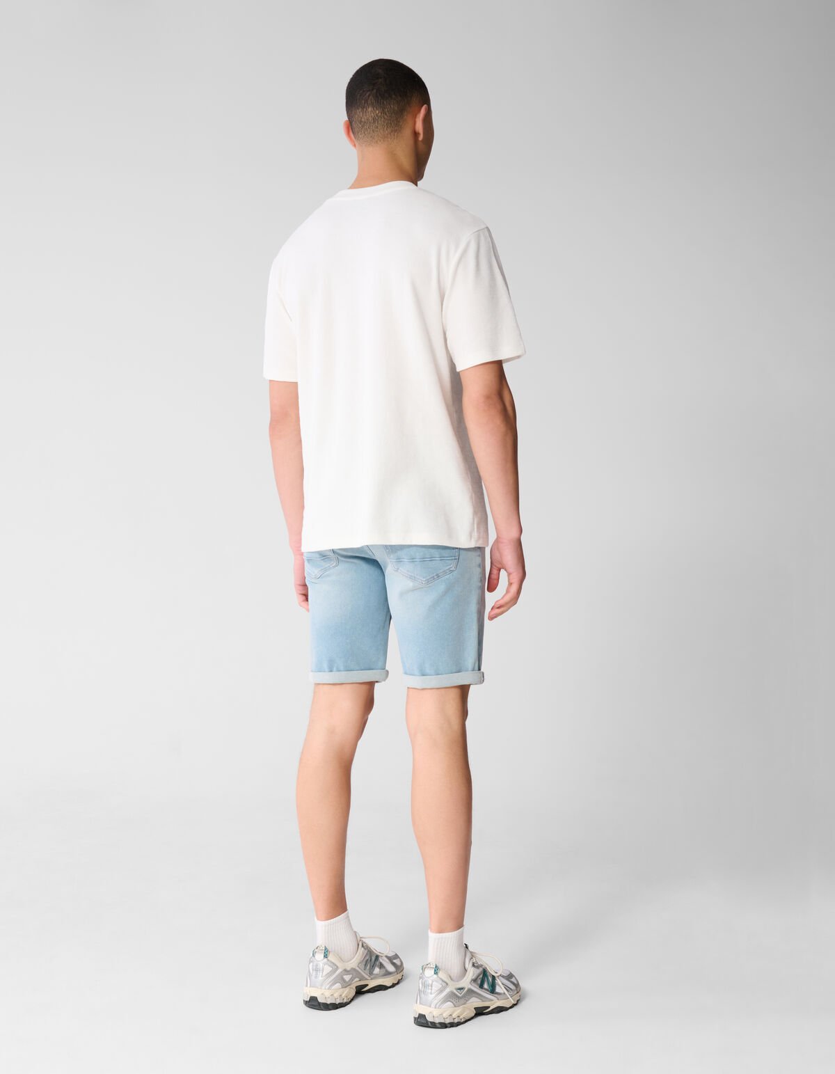 Spark Struktur T-Shirt Gebrochen Wei&szlig; SHOEBY MEN