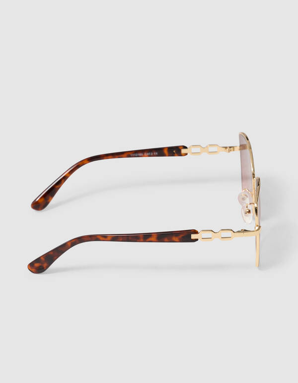 Kleine Ketten-Sonnenbrille Hellbraun SHOEBY ACCESSOIRES