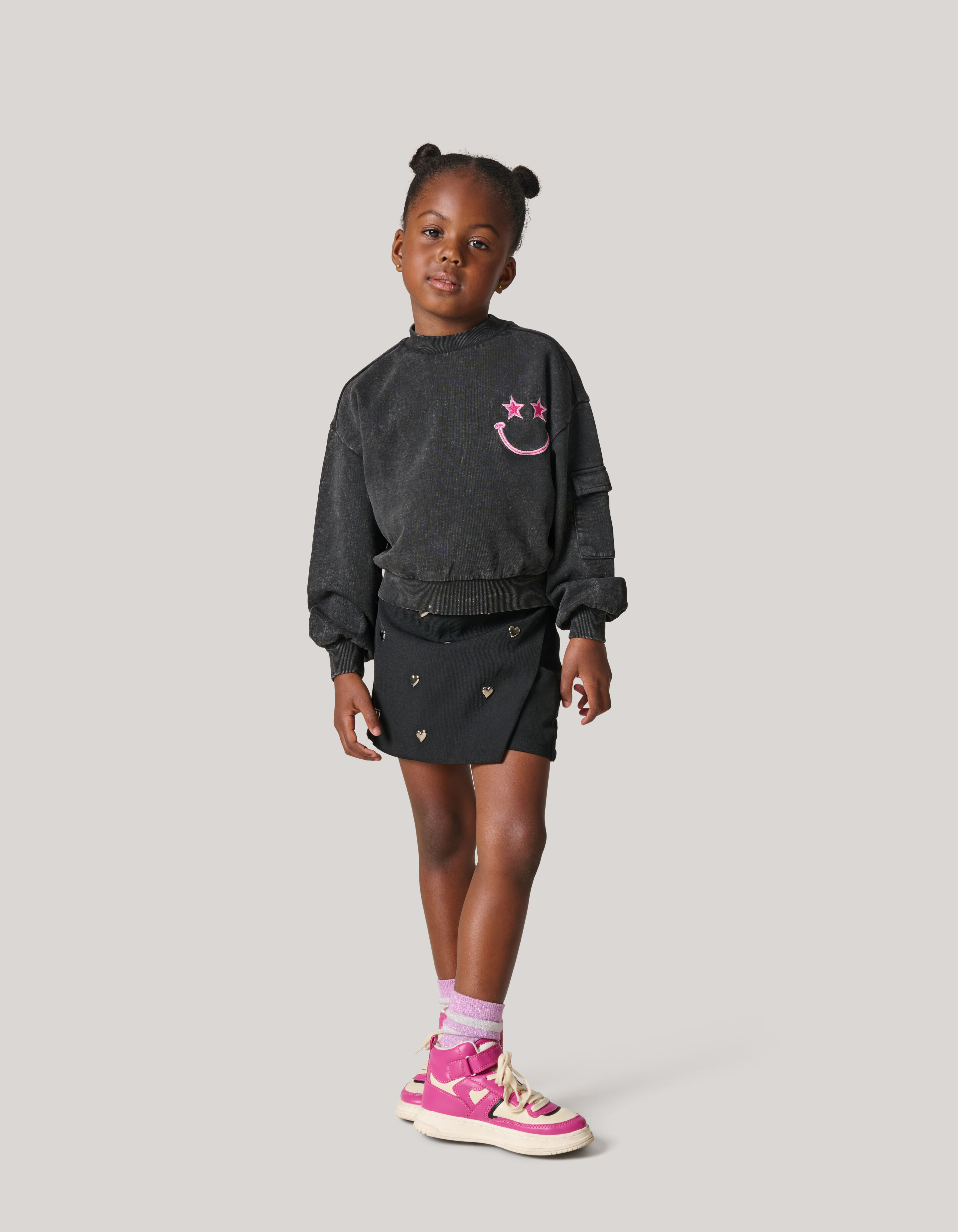 Verzierter Rock Schwarz SHOEBY GIRLS