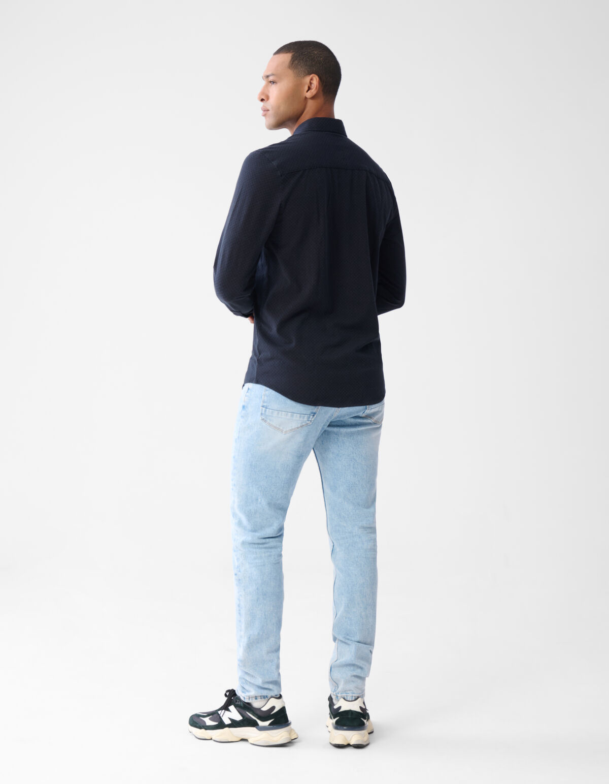 Bedrucktes Hemd Dunkelblau SHOEBY MEN