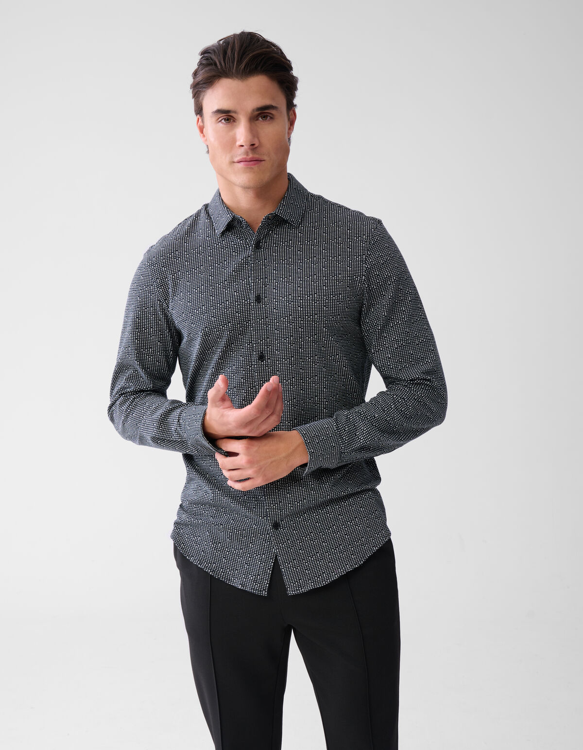Bedrucktes Shirt Schwarz SHOEBY MEN
