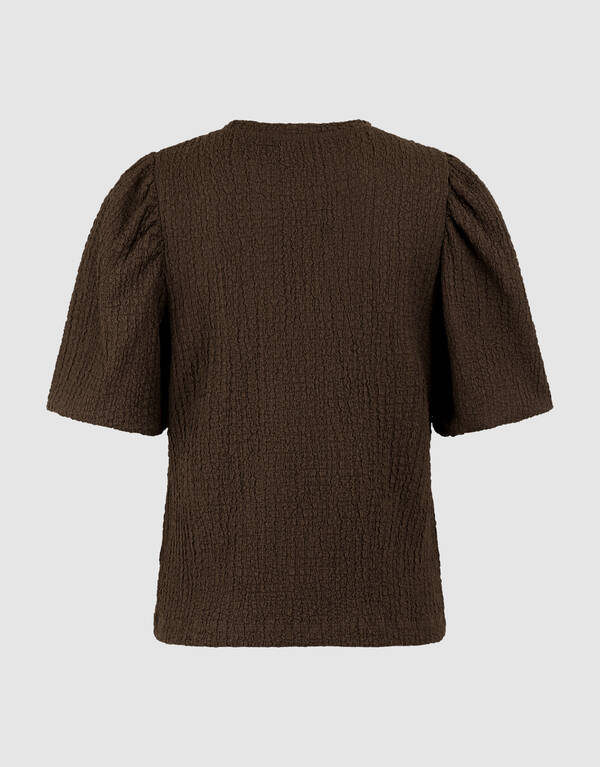 Knitter-Top Ballon Braun SHOEBY WOMEN