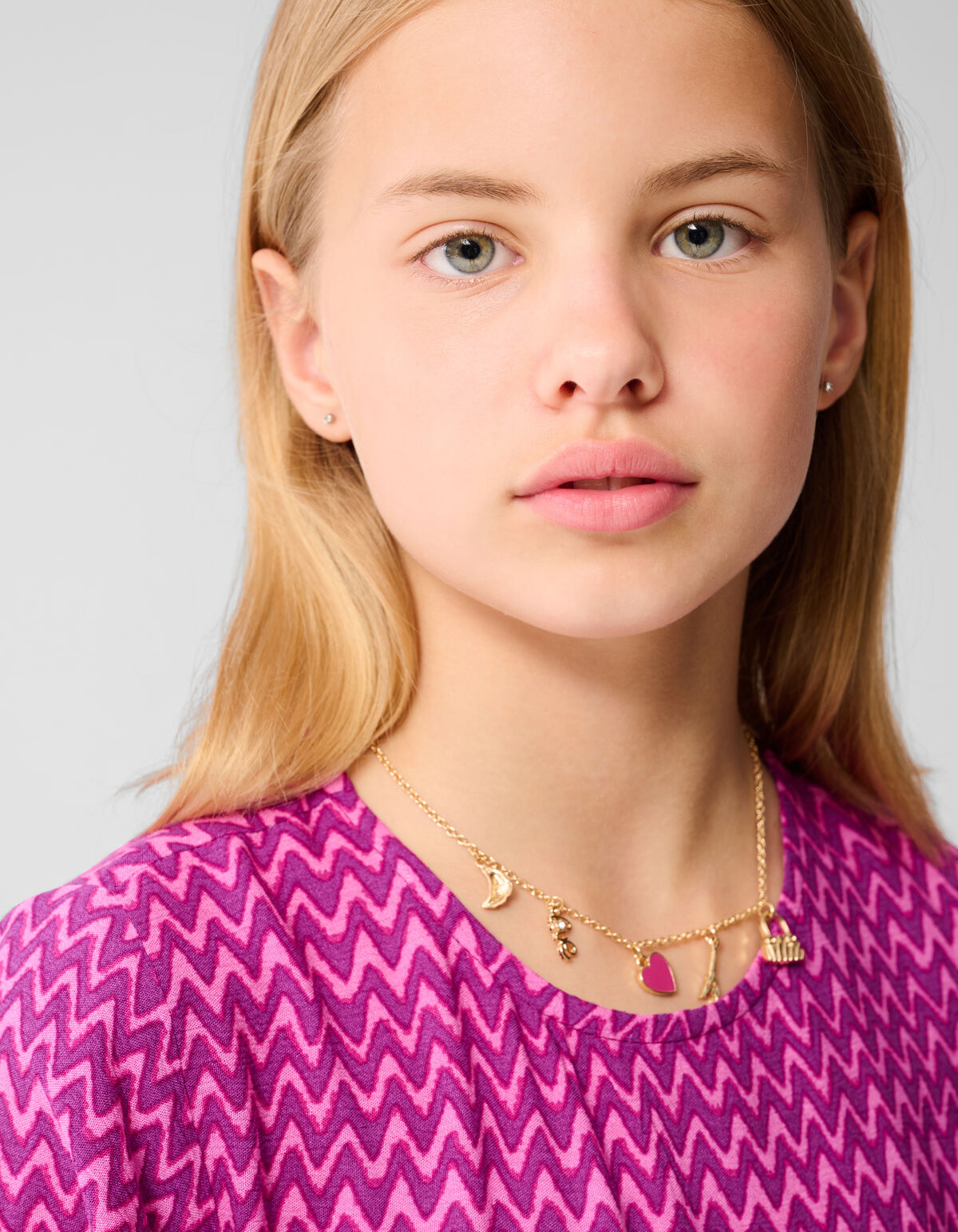 Bedrucktes Wave-Kleid Rosa SHOEBY GIRLS