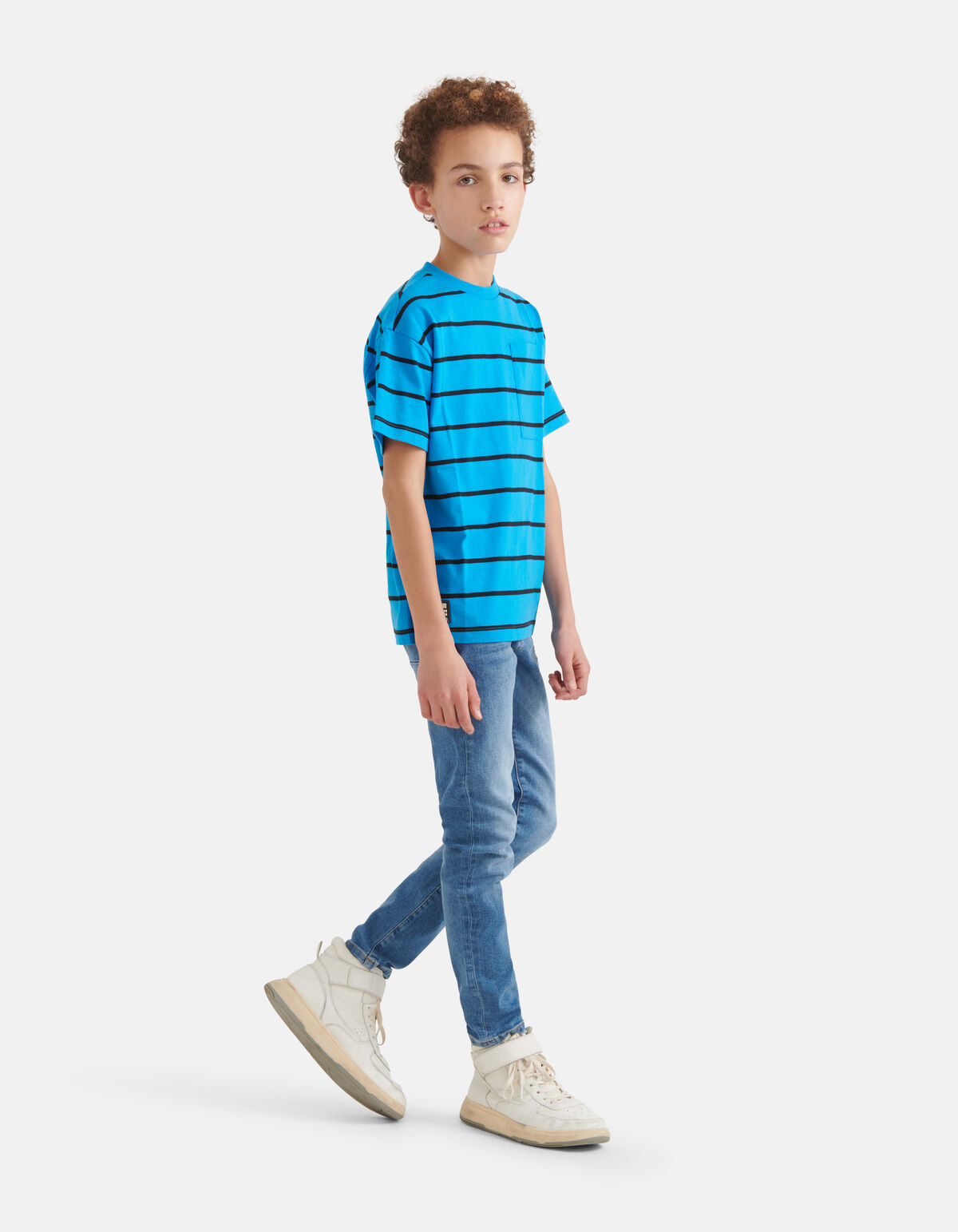 Gestreiftes T-shirt Blau SHOEBY BOYS