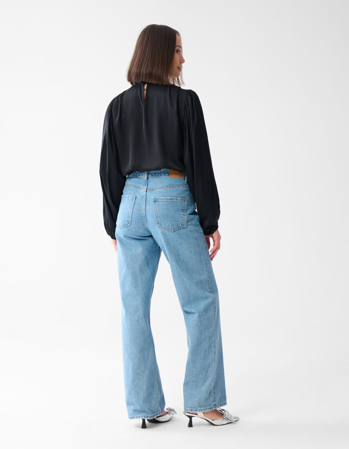 Satinbluse Schwarz SHOEBY WOMEN