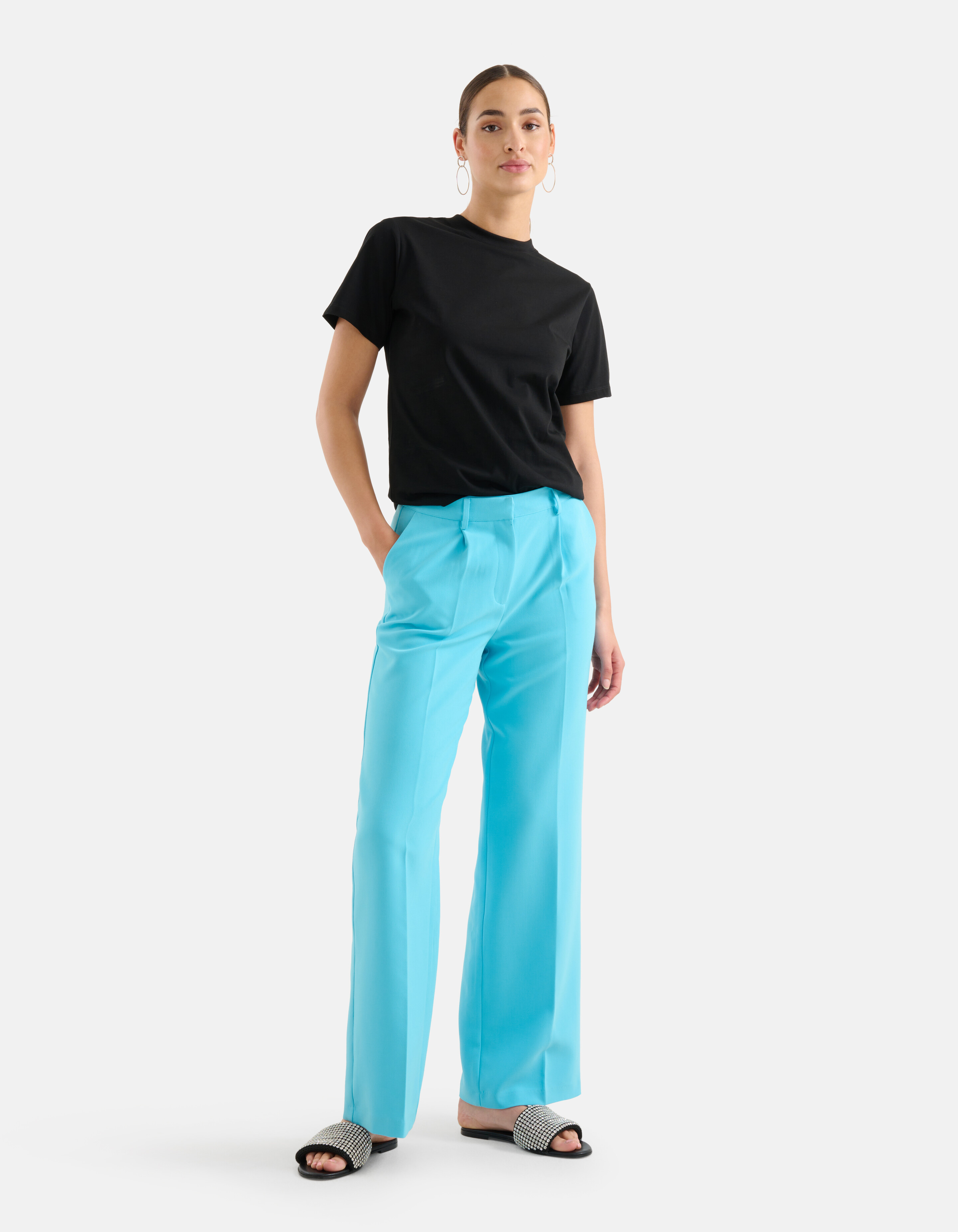 Weite Hosenbeine Blau SHOEBY WOMEN
