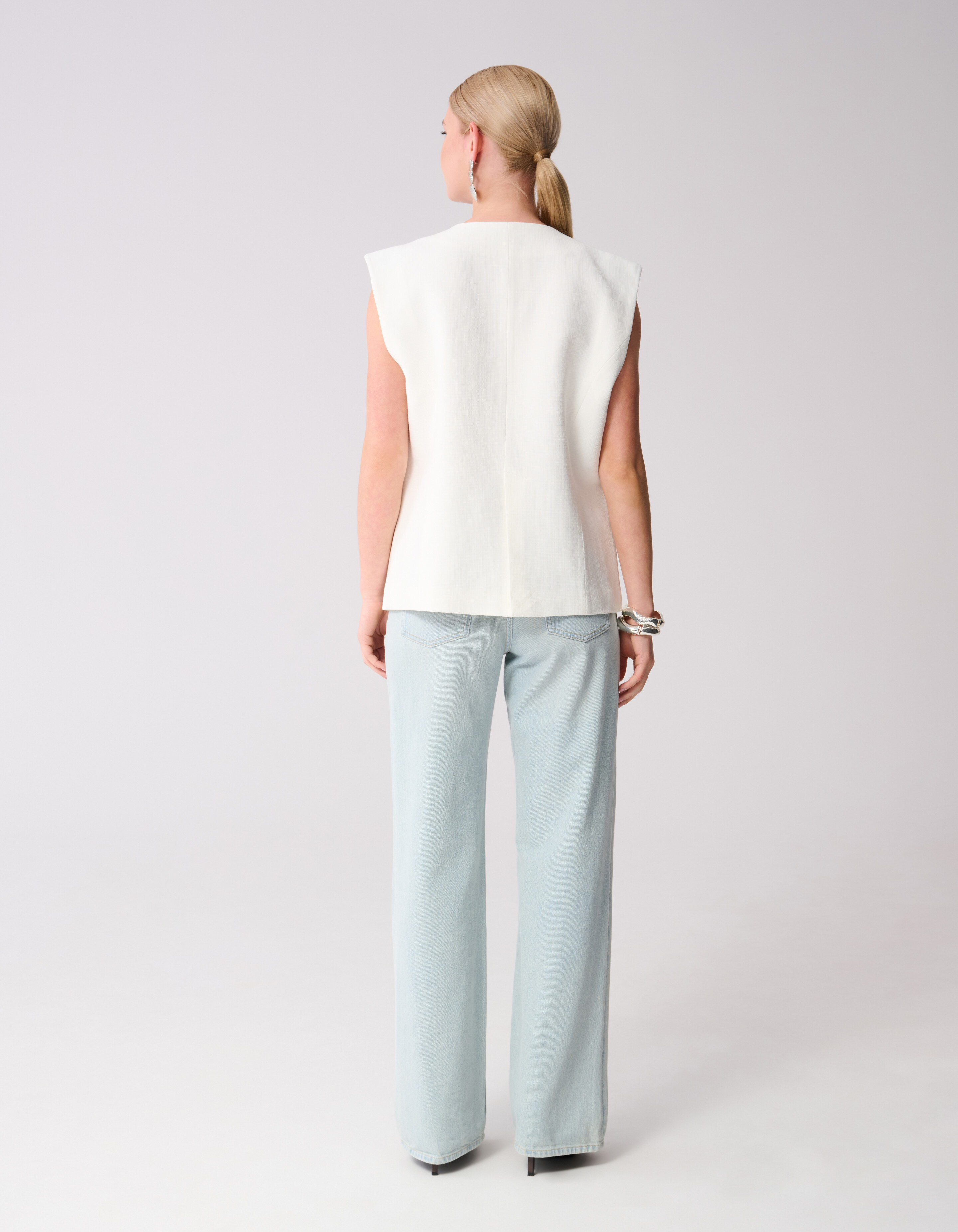 Übergroßes Gilet Off White SHOEBY WOMEN