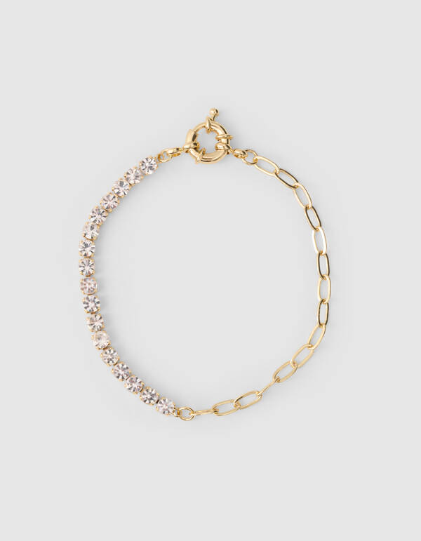 Strass Kettenarmband Gold SHOEBY ACCESSOIRES