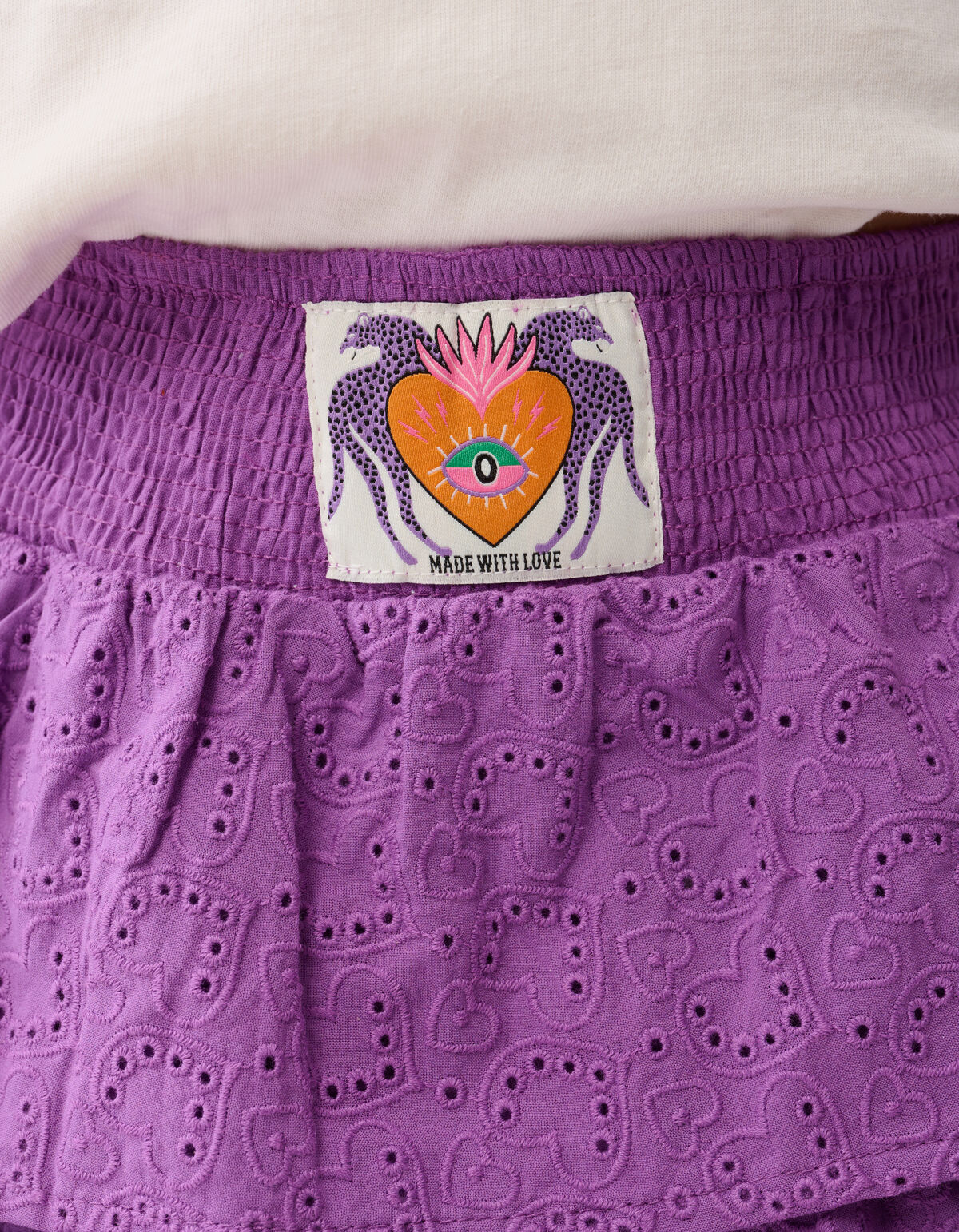 Stickerei Herz Rock Lila SHOEBY GIRLS