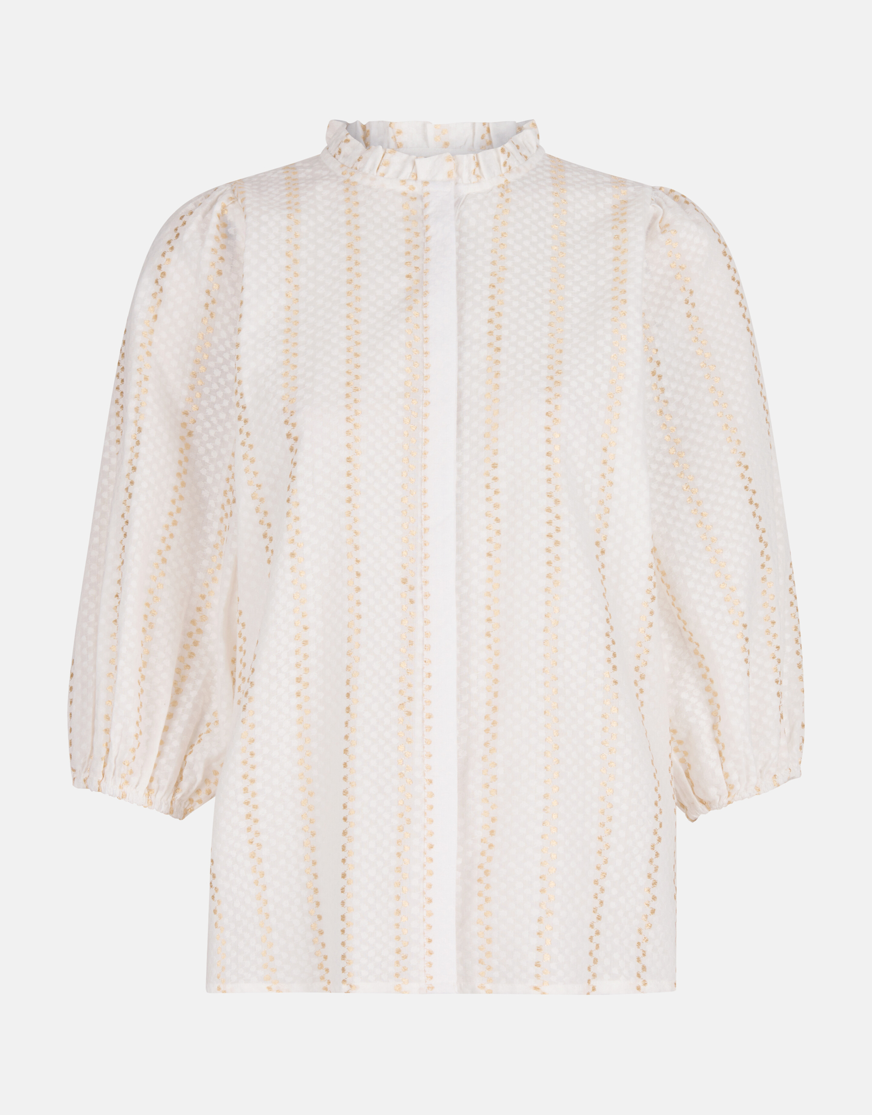 Lurex-Detail-Bluse Off White SHOEBY WOMEN