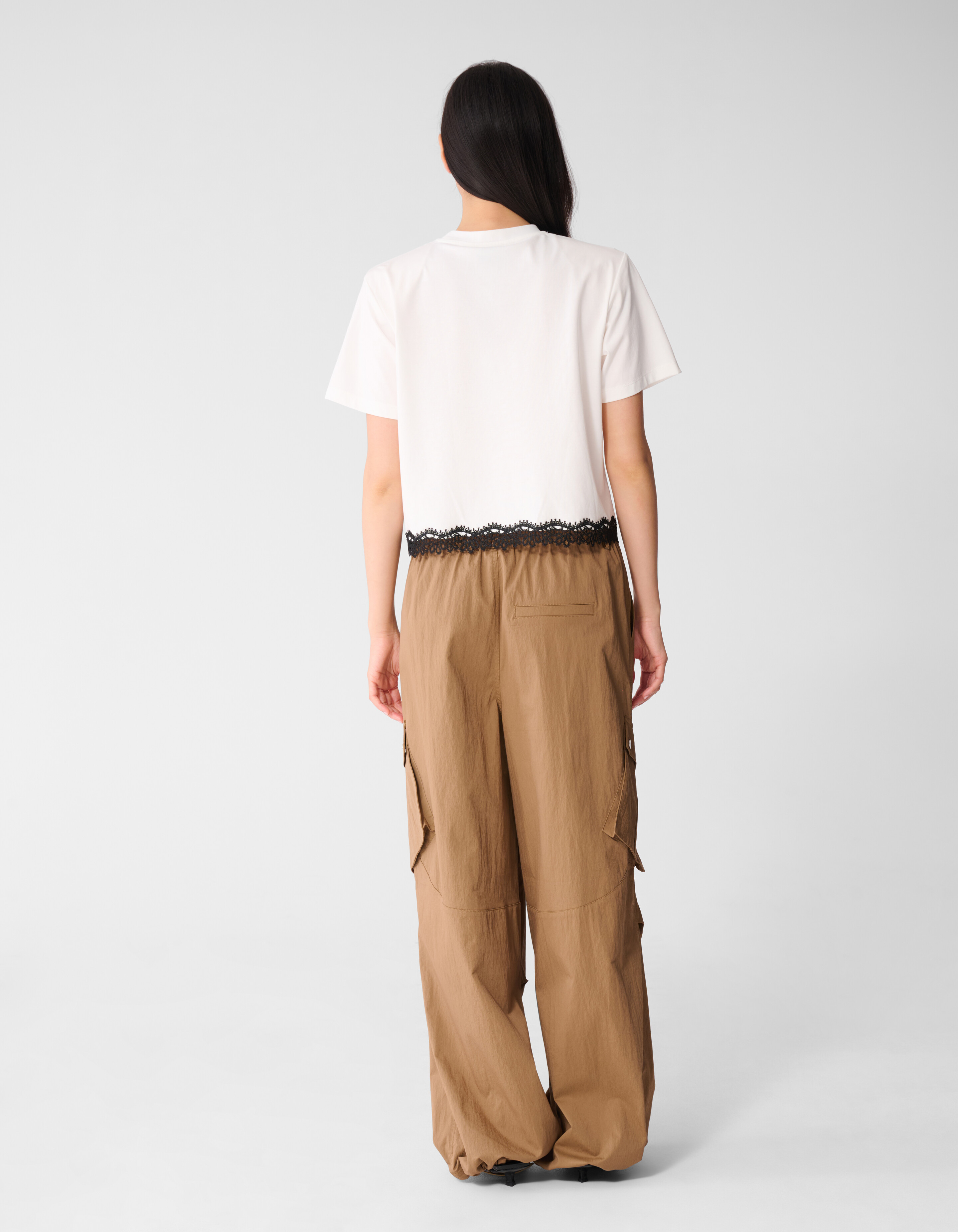 Kanten T-Shirt Wei&szlig; SHOEBY WOMEN