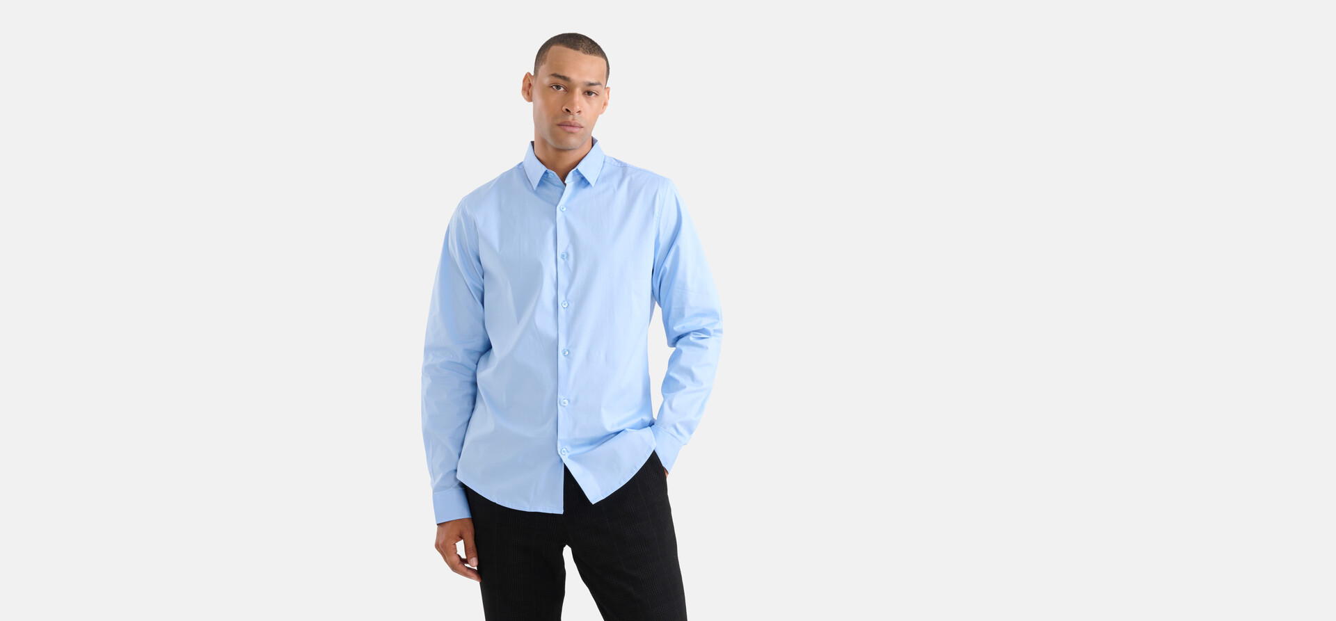 Basic Shirt Hellblau SHOEBY MEN