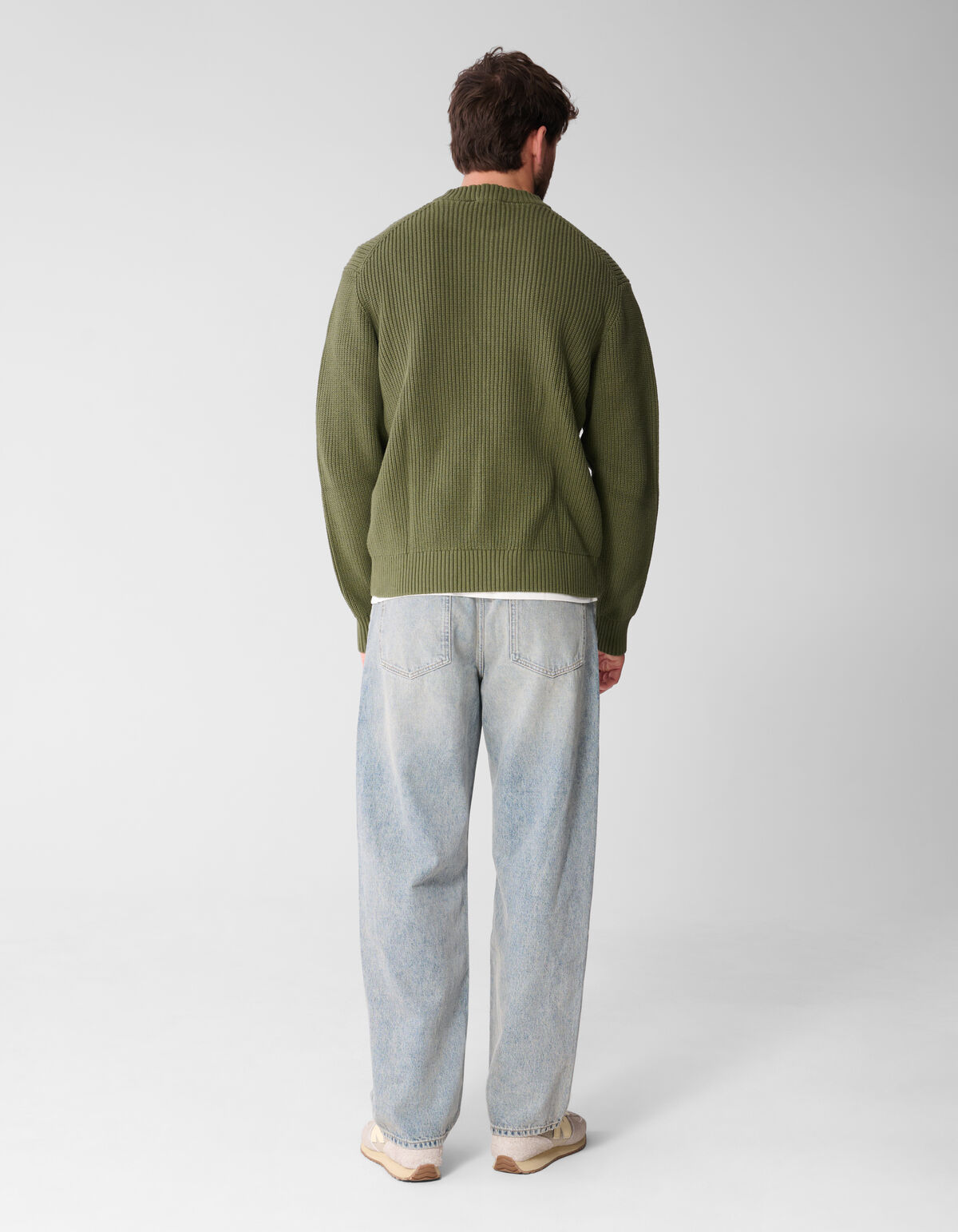 Gestrickte Bomberjacke Khaki SHOEBY MEN