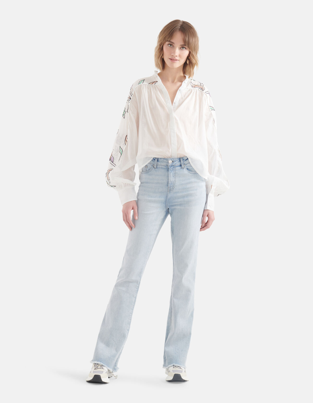 Bestickte Bluse Off White SHOEBY WOMEN