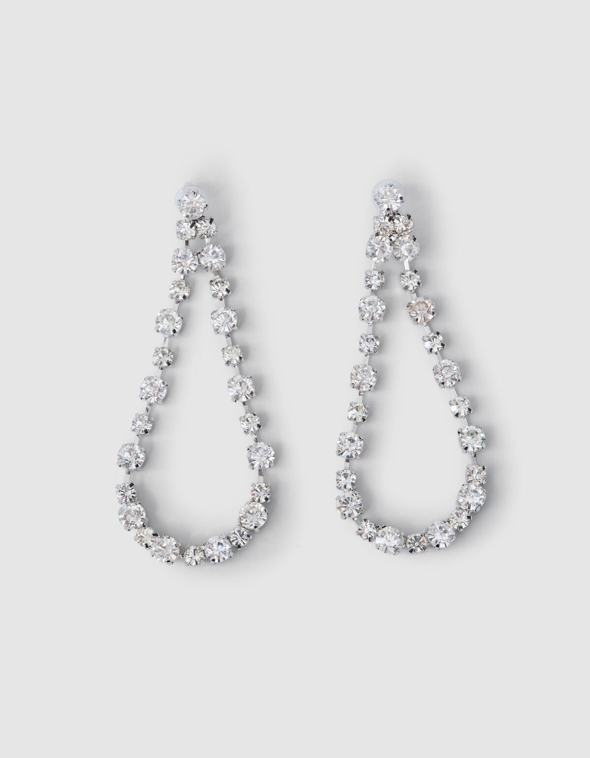 Straß Tropfen Ohrringe Silber von Monica SHOEBY ACCESSOIRES