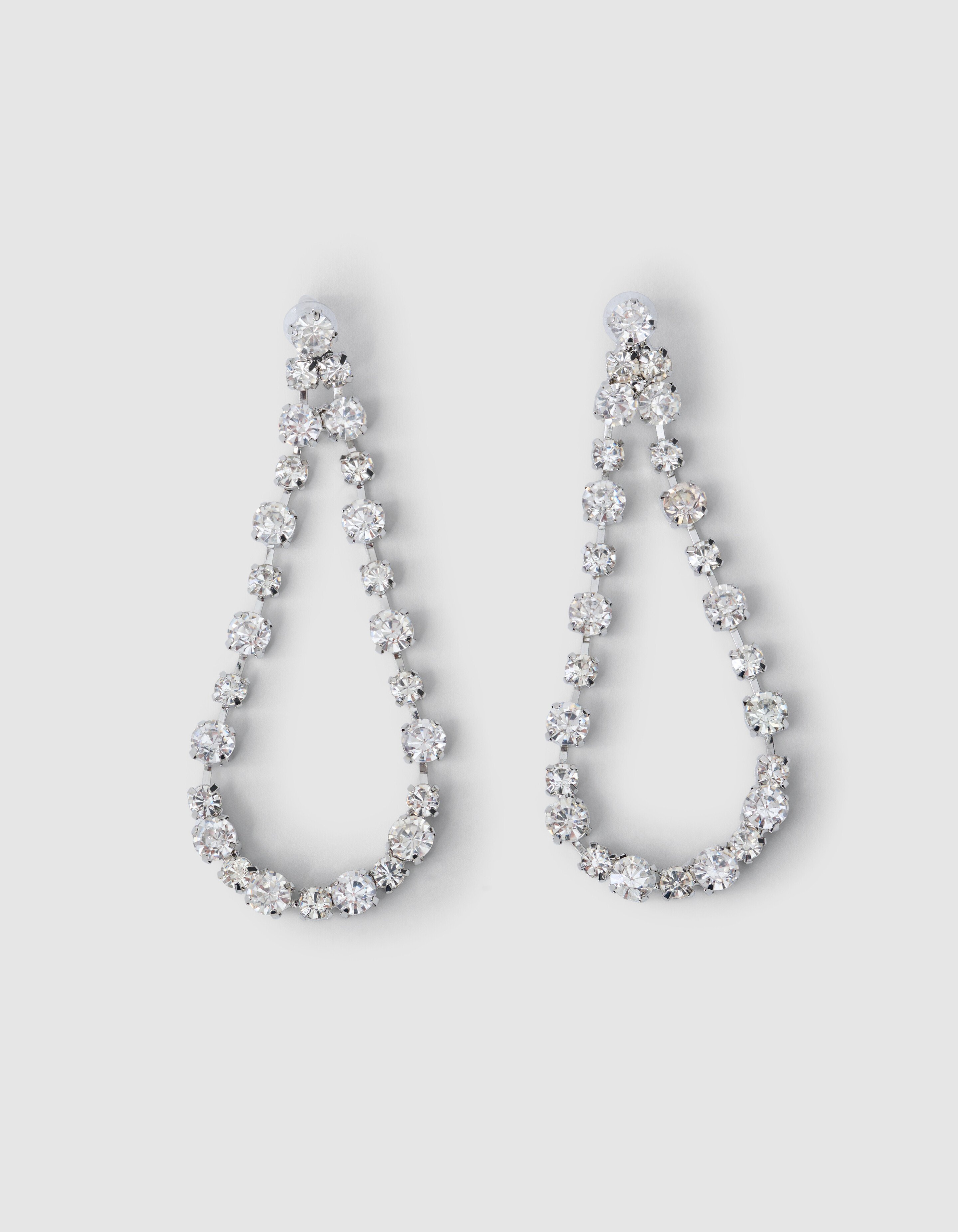 Straß Tropfen Ohrringe Silber von Monica SHOEBY ACCESSOIRES