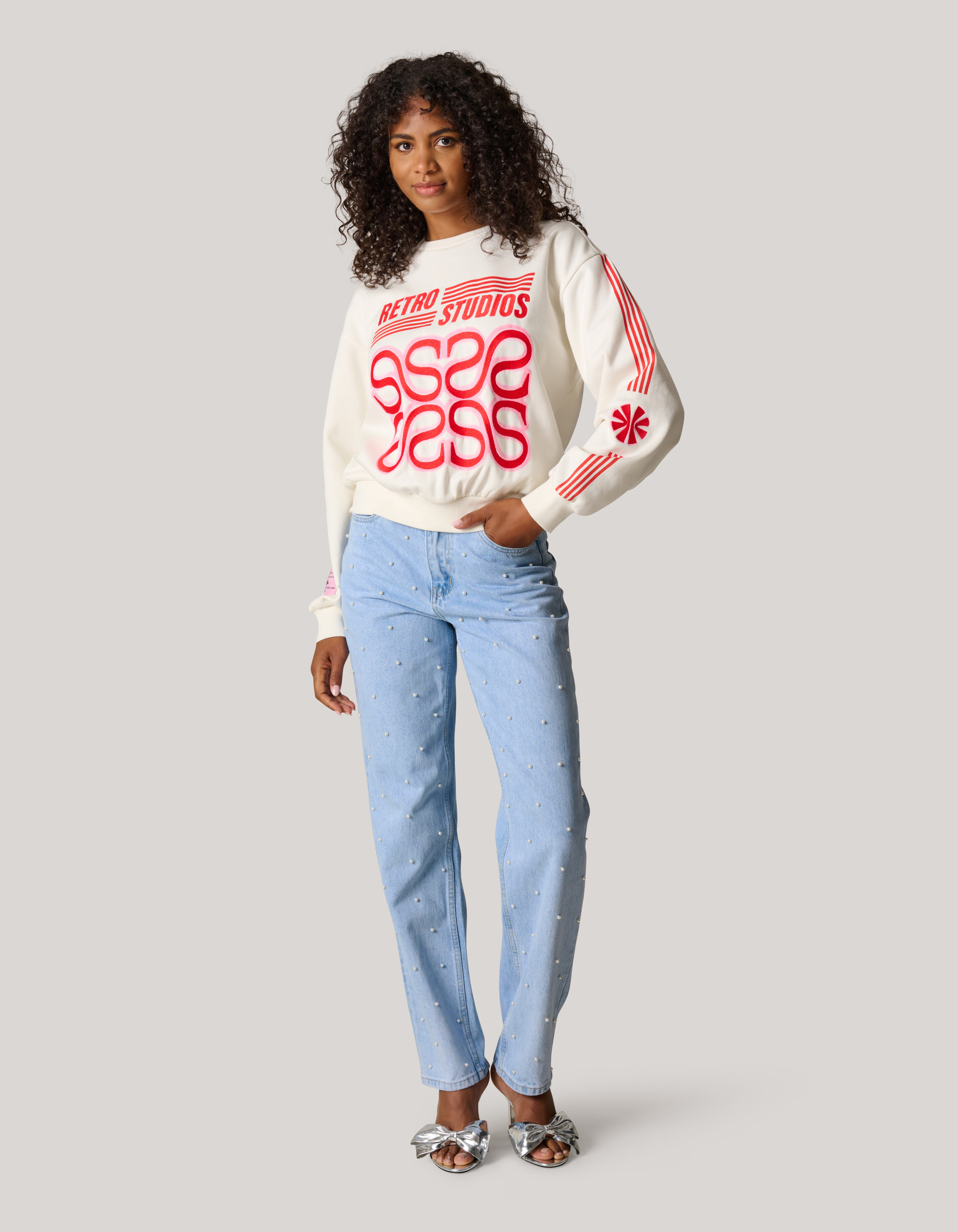 Retro Studio Pullover Off White SHOEBY WOMEN