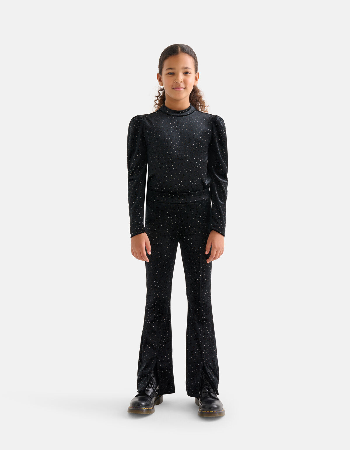 Samt Schlaghose Schwarz SHOEBY GIRLS