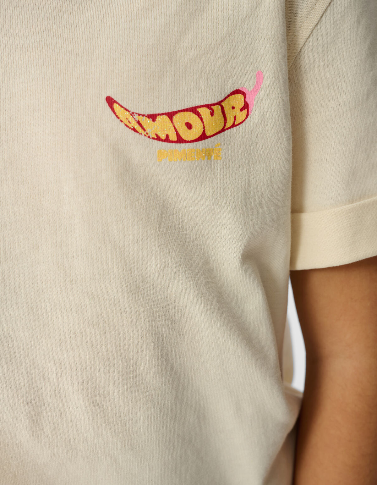 Pepper Artwork T-Shirt Off-White SHOEBY GIRLS