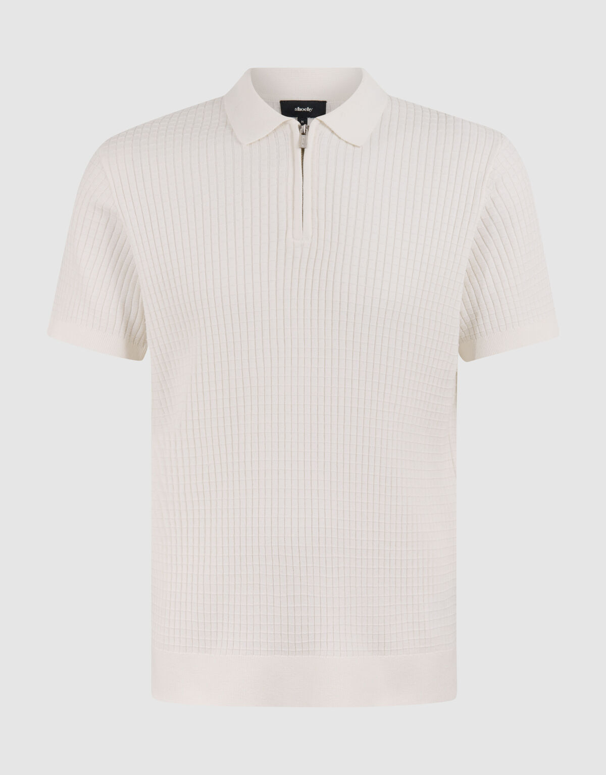 Halbes Reißverschluss-Polo Off White SHOEBY MEN