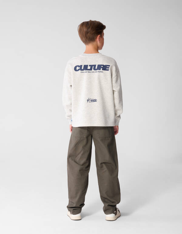 Culture Artwork Sweater Hellgrau SHOEBY BOYS