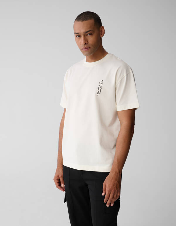 Text Artwork T-shirt Off White SHOEBY MEN