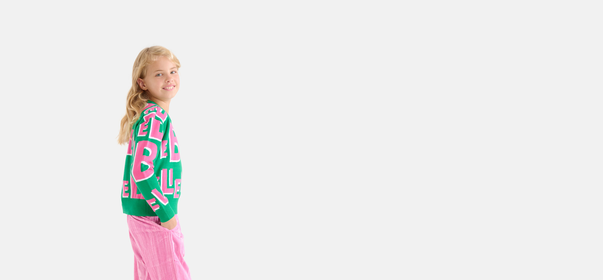 Bedruckter Pullover Grün SHOEBY GIRLS