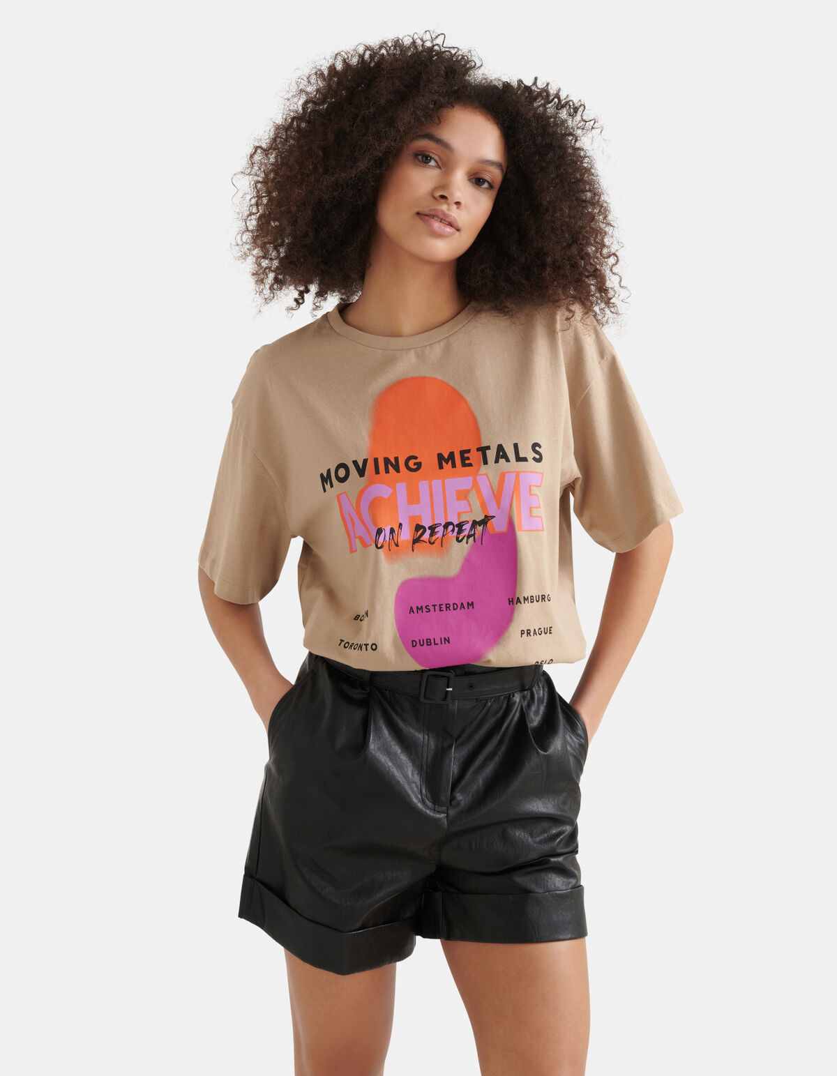 Kunstwerk T-shirt Sand SHOEBY WOMEN